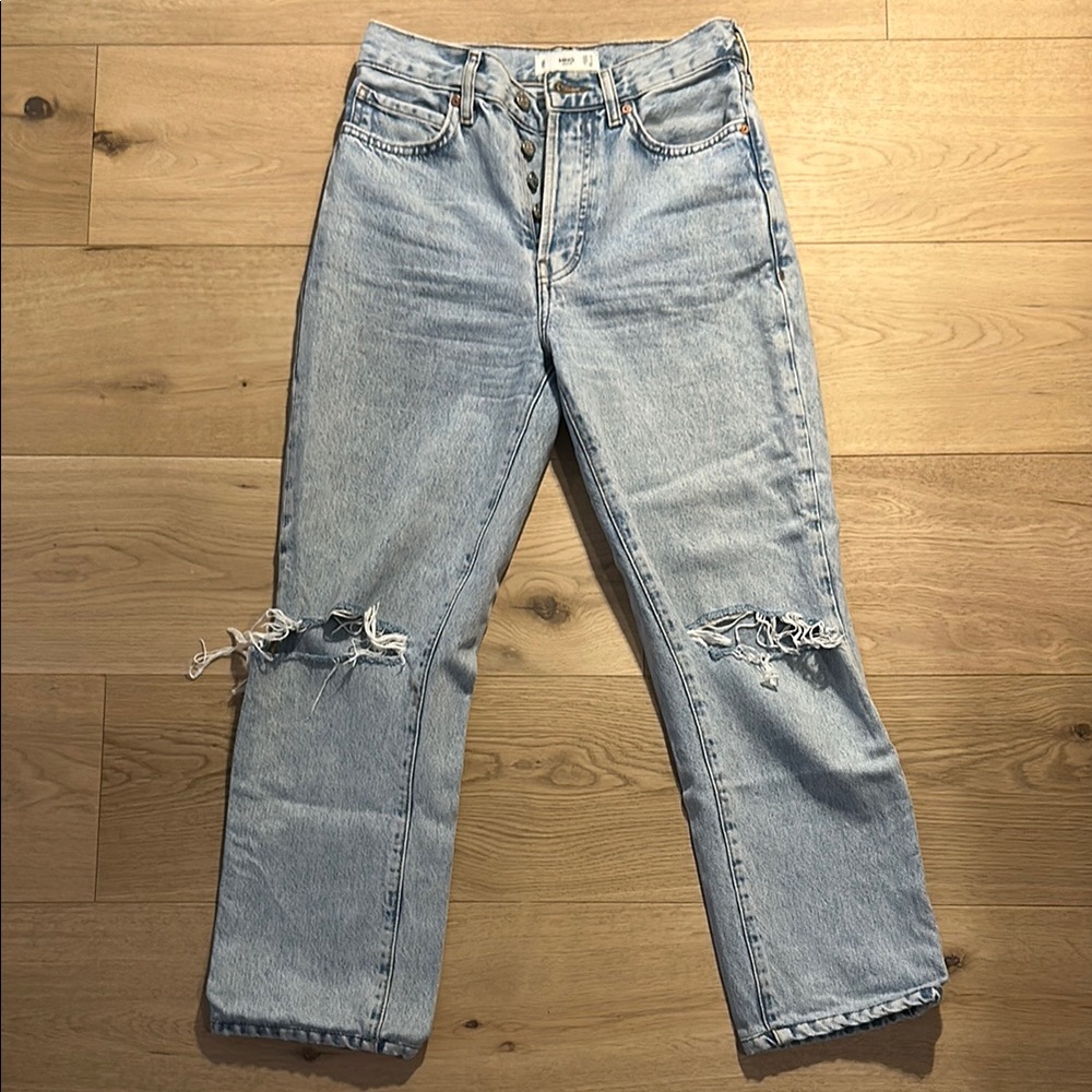 Light Blue Distressed Women's Jeans